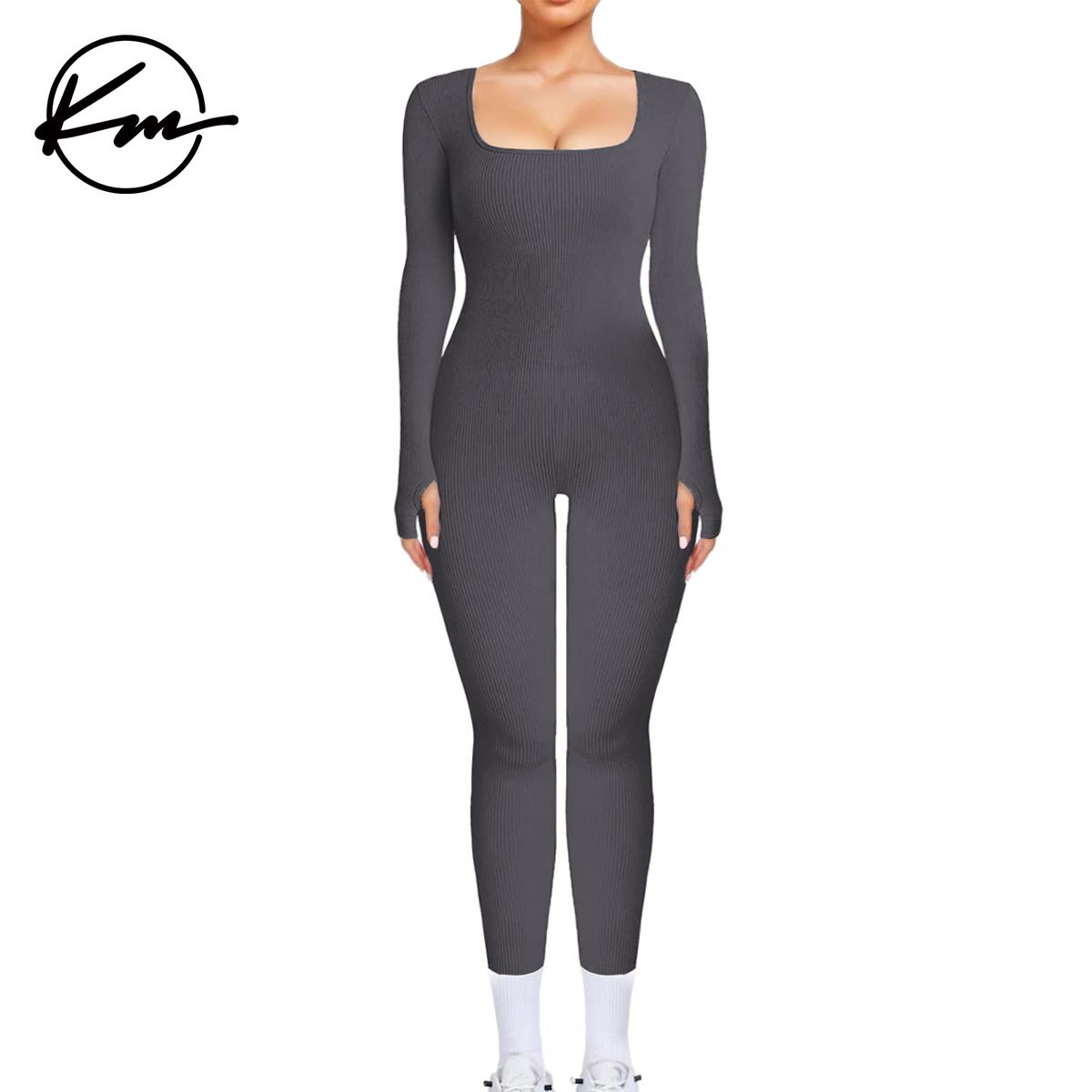 KatchMe Womenswear Solid Color U Neck Seamless Shaping Jumpsuit-CC,Thumb Holes Design Jumpsuit,Slim-Fitting Stretchy Tummy Control Shapewear KatchMe Womenswear Solid Color U Neck Seamless Shaping Jumpsuit-CC,Thumb Holes Design Jumpsuit,Slim-Fitting Stretchy Tummy Control Shapewear