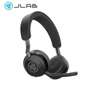 JLab Epic Work ANC Wireless On-Ear Headset - Quick Mute Rotating Boom Mic, Docking Station, Fast Pair, Premium Work Headset, Noise Cancellation, USB & Bluetooth Connection, Clear Call Quality