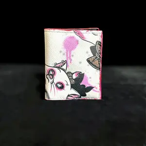 Marie Cat Graphic Handmade Billfold Wallet