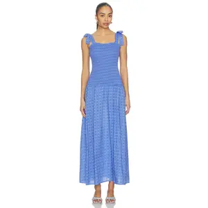 BEACH RIOT Isadora Maxi Dress in Sapphire Sea