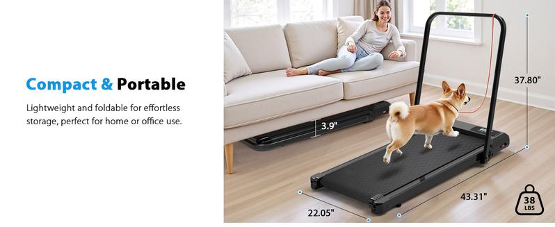 Walking Pad Treadmill with Incline - 8% Incline Walking Pad with Handle Bar - Foldable Under Desk Treadmill for Home with 300 Lbs Capacity - Jogging Machine with Quiet Brushless, App & Remote Walking Pad Treadmill with Incline - 8% Incline Walking Pad with Handle Bar - Foldable Under Desk Treadmill for Home with 300 Lbs Capacity - Jogging Machine with Quiet Brushless, App & Remote