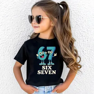 Six Seven Numbers Cartoon Kids T-Shirt country boy clothes kids stuff 67 kids shirts 67 kids shirts boys clothing teen stuff for girls cute school tops country boy clothes 67 kids shirts kids stuff boys clothing boys clothing cute school tops