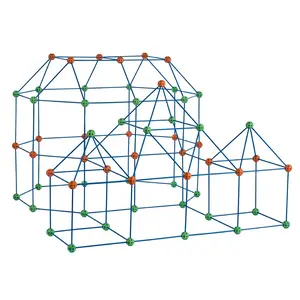 Father's Day Gift VEVOR Tent Fort Building Kit for Kids STEM Construction Toy Set Castle 180PCS