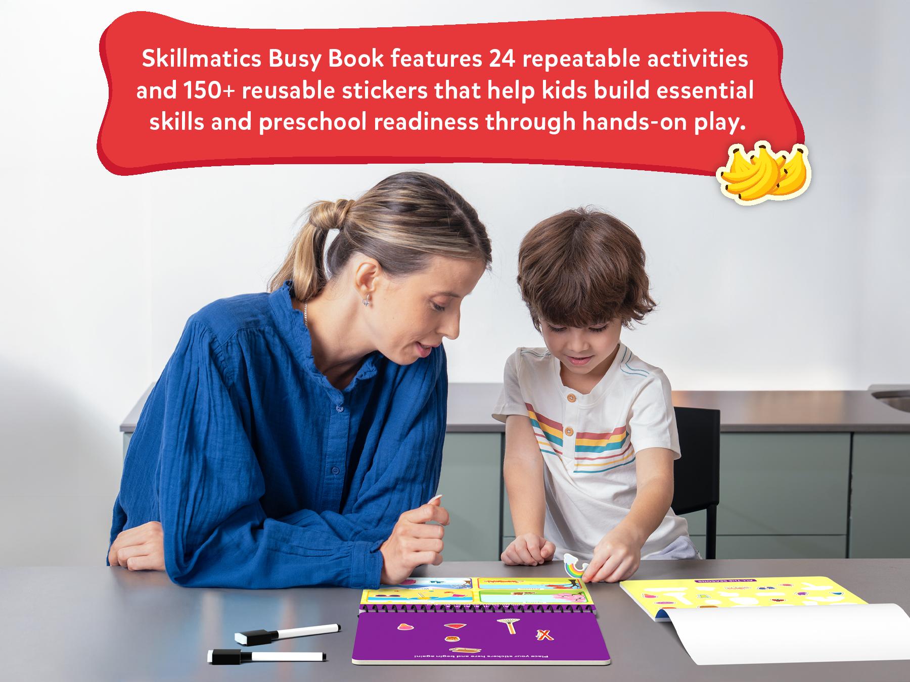 Skillmatics Preschool Busy Books Language Toys, Montessori Busy Board, Educational Learning Flash Cards, Sensory Toys, Creative Learning & Fun Activities, Gift for Toddlers for Ages 3, 4, 5, 6