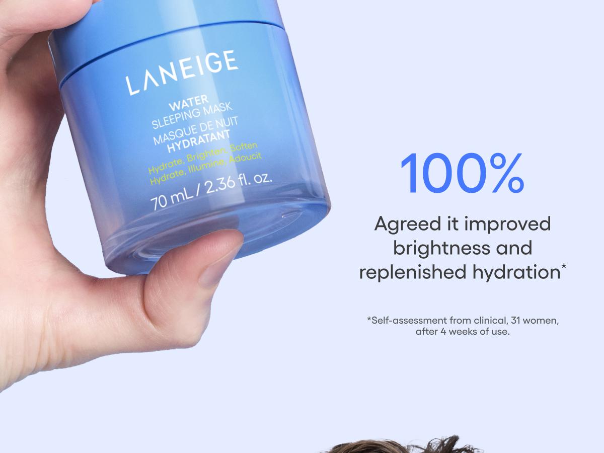 Laneige Water Sleeping Mask, Korean Skincare, Brightening, Hydrating Overnight Mask