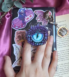 Dragon Eye Phone Grip MagSafe, Monster Eye Pop Socket, Fantasy Reader Accessory, Gothic Dragon Lover Gift, Magnetic Phone Stand