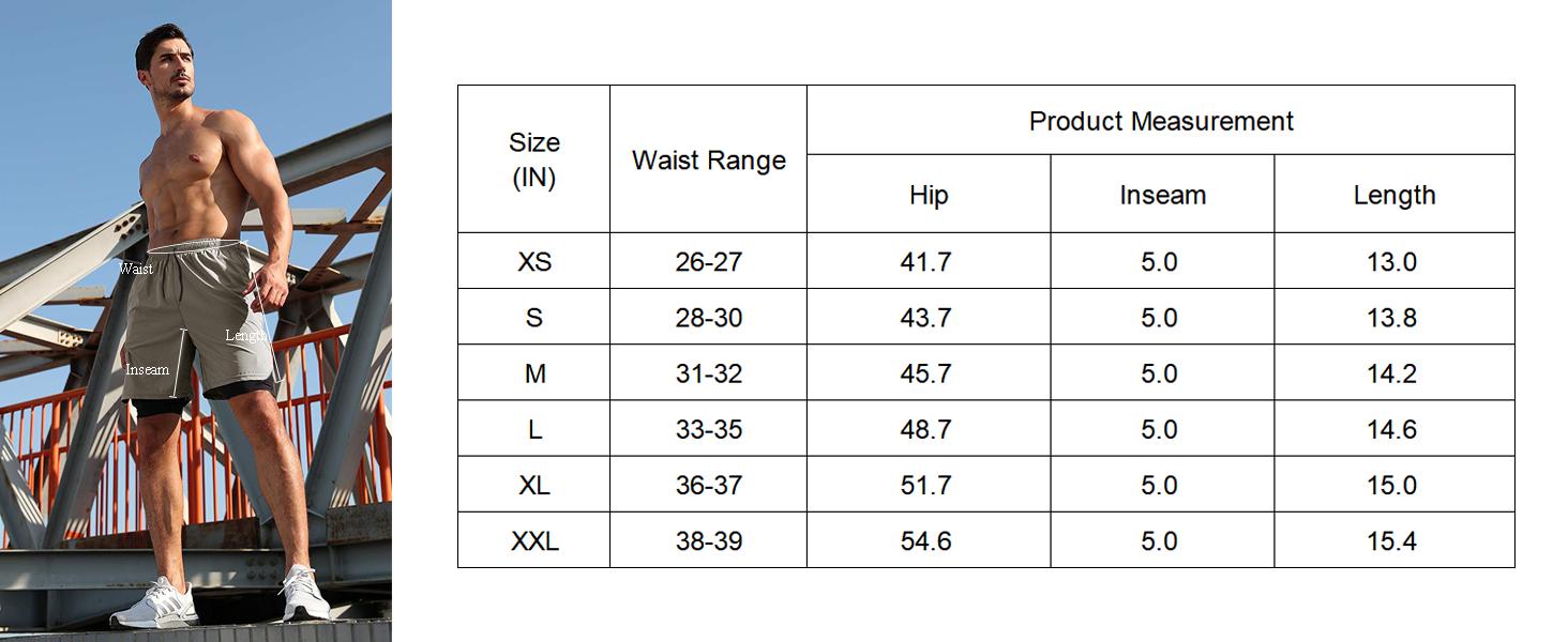 COOFANDY Mens 2 Pack Running Shorts 2 in 1 Workout Shorts Quick Dry Gym Training Athletic Jogger with Phone Pockets jortsmen