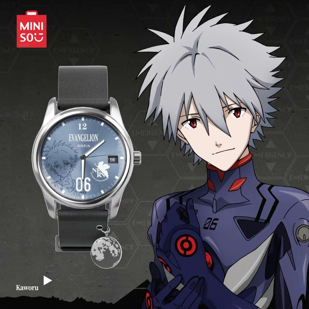 WEART Neon Genesis Evangelion Art Wearable Unisex Fashion Watch - Round Face, Daily Wear Accessory, Birthday Gift Ideas, Girlfriend Birthday Gift, Single Box Present for Teens, Back to School Surprise, Surprise Pack