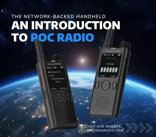 BAOFENG AT1 Slim PoC Business Walkie Talkie for Adults (12 Years Above) - 5G/4G Connectivity, Built-in Rechargeable Li-ion Battery, 5000+ Mi Unlimited Range, App-Controlled, Encrypted Chat, Lightweight for Long Shifts, Ideal for Trucks, Casual Daily Use