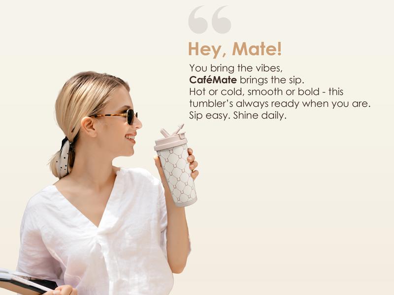 Sandjest 18oz Insulated Iced & Hot Coffee Tumbler with 2-in-1-Lid, Leak Proof Portable Car-Friendly Cup Ideal for Office Outdoor Travel Valentine Gift