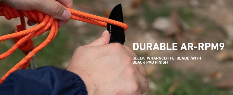 CJRB Kestrel Folding Knife, 3.31'' AR-RPM9 Steel Blade G10 Handle EDC Knife for Outdoor Survival Camping Hiking, Designed by Ray Laconico