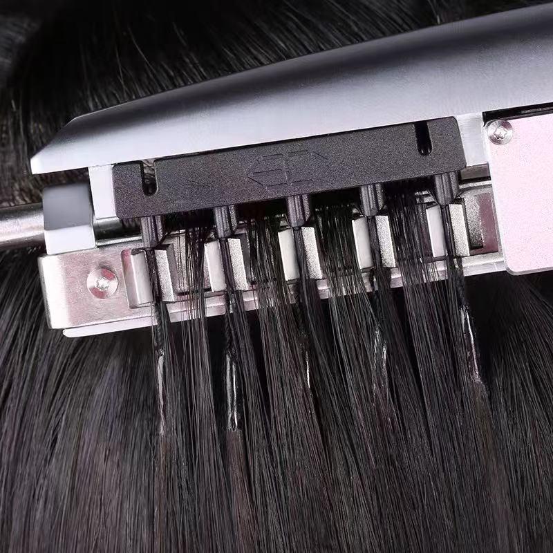 Custom 6D Hair Extensions Real Hair Seamless Hair Extensions Clip-in Hair Extensions 6D Hair Extensions