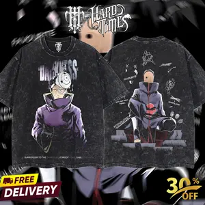 HardTimesClothing - Obito Naruto Anime Limited Edition Death Reaper Seal Double Printed Oversize Lightweight Acid Washed Hoodie, graphic hoodies men streetwear (Copy)