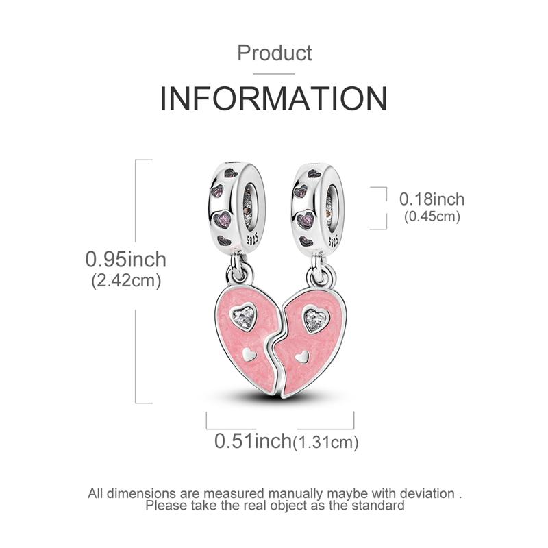 MULA Infinite Love Series Charms and Beads - 925 Silver and Zirconia Inlaid Heart Design, Suitable for Pandora Bracelet, Perfect Women's Gift, Showing Eternal Love and Romance