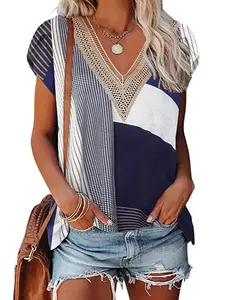 ETCYY Woven Airflow V Neck Top | S - 3XL