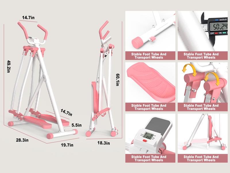 HOTWAVE Home SpaceWalker, provides zero-impact exercise for the hips, legs, and abdomen; fitness equipment, home fitness stepper, walking trainer, portable walking machine