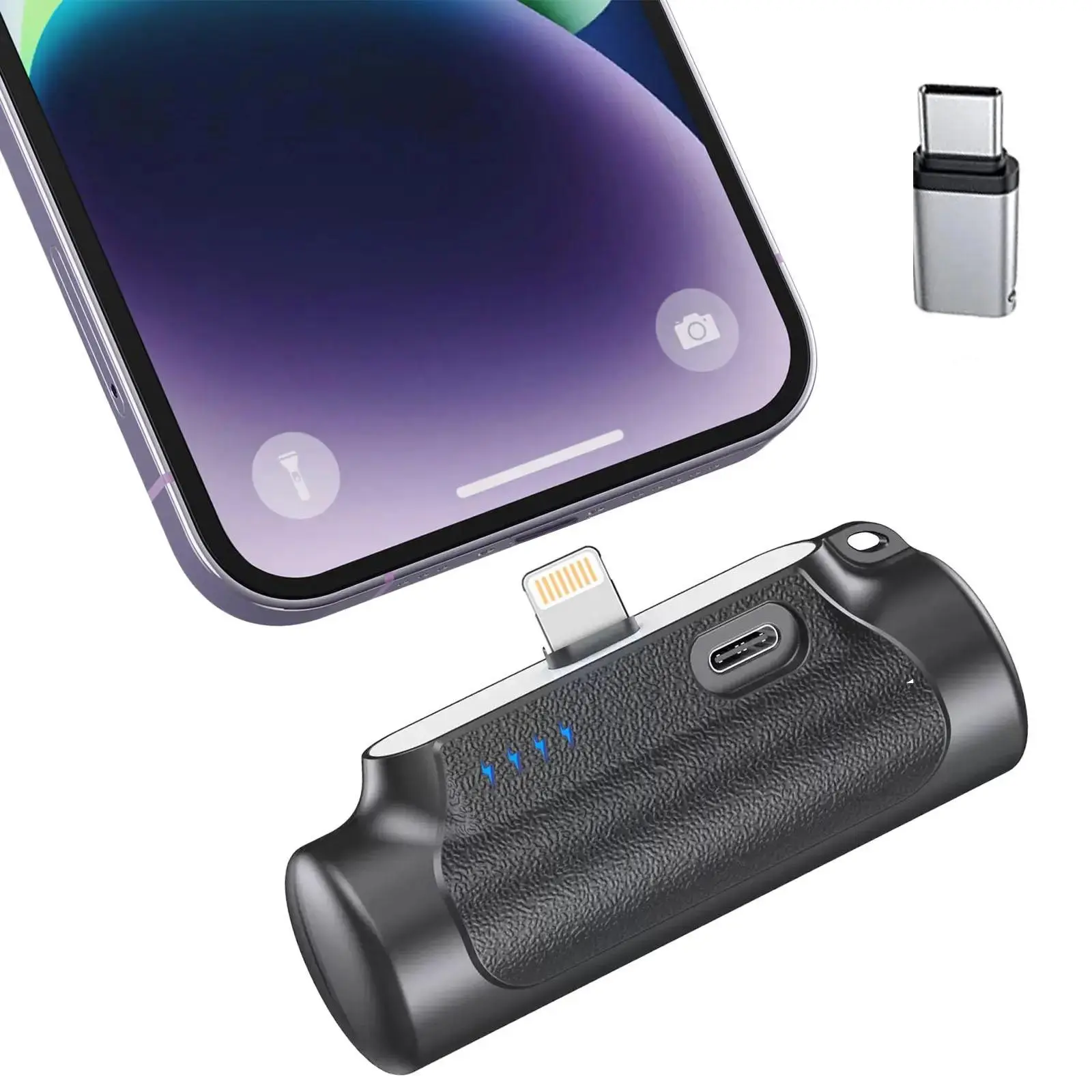 Portable Charger, Power Bank, 6500mAh Mini Ultra Compact Portable Phone Charger Battery Pack for iPhone，Samsung S22 S21 Google iPad etc Accessories Smartphone(Black) Lightweight Rechargeable Charging