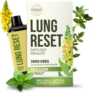 Rechargeable Herbal Mullein Stick, 3K Uses, Portable & Convenient Natural Mullein Leaf Extract Oil for Wellness Support
