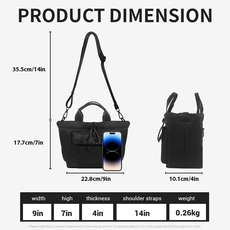 Stylish Functional Ultra Light CrossbodyBag with Multiple Pockets Adjustable Straps Durable Nylon Design for Everyday Use No Warranty
