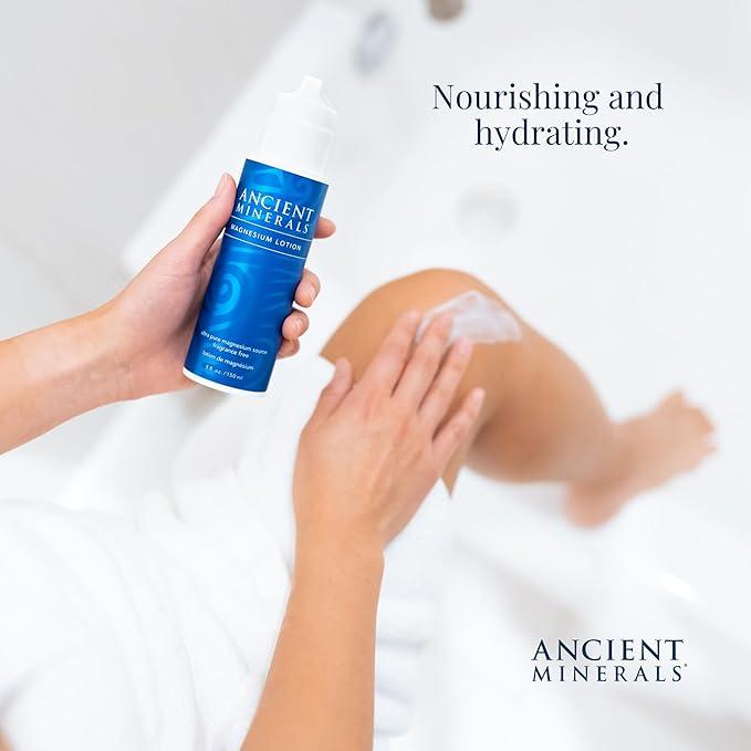 Ancient Minerals Magnesium Lotion, Skin-Repair, Fragrance-Free Hydrating Body Care with Organic Oils - 1 Pack