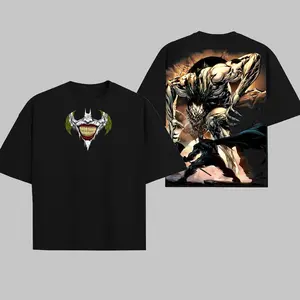 Absolute Dark Knight x Jokerr - Absolute verse Edition Double Printed Oversize Lightweight TV series Vintage Graphic Design Top Cotton Comic Superheroes Streetwear T-Shirt Clothes Menswear Womenswear.
