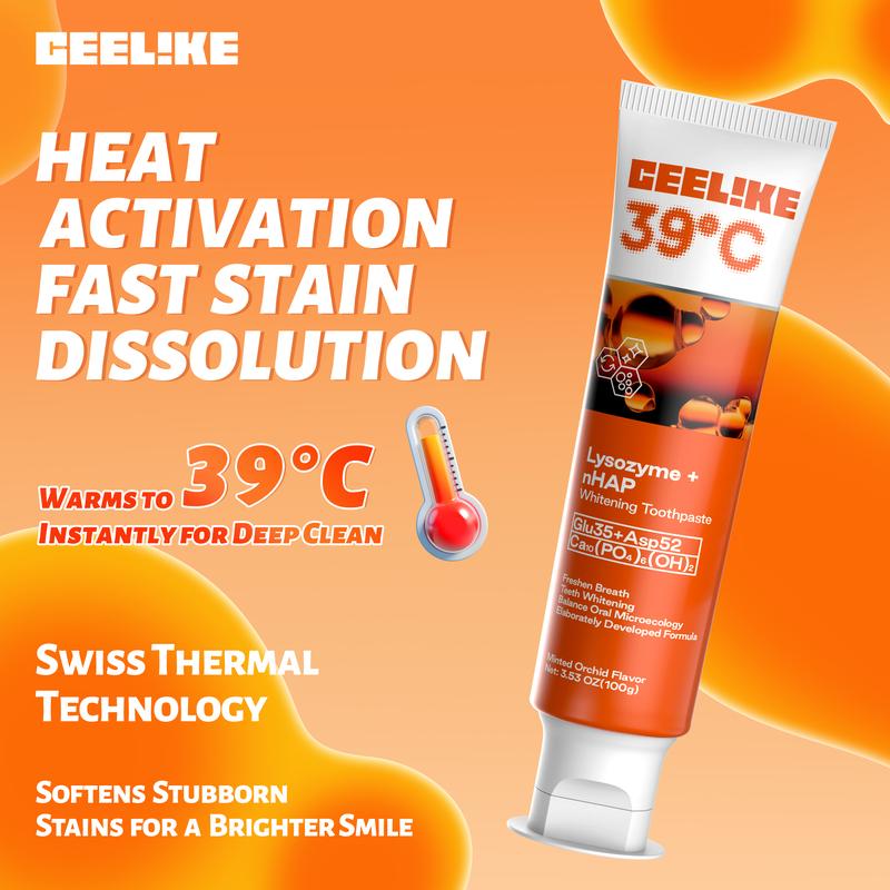 CEELIKE 2-Piece Oral Care Toothpaste Set – Lysozyme Toothpaste to Remove Yellow Stains, Hydroxyapatite to Repair Teeth, and Maintain Fresh Breath