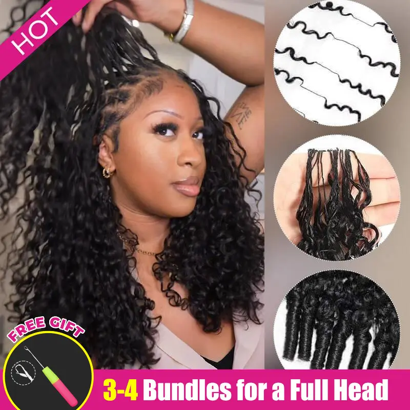 ISEE HAIR Human Hair Crochet Hair Extensions – Miracle Knots Pre-Separated Crochet Braids, Knotless Boho Braids, Mermaid Braids, Goddess Braids, Burmese Curly, Kinky Curly, Water Wave, Vacation Hair & Beach Essentials#SummerWins