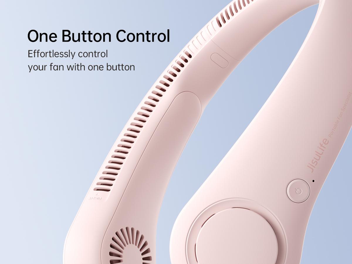 Jisulife Portable Neck fan Hands Free Bladeless Fan 4000mAh Battery Operated Wearable Personal Fan Rechargeable 3 Speeds Gifts for Women Men