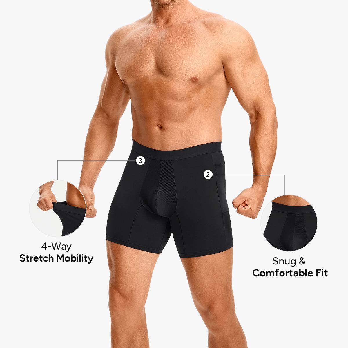 Nebility Men's Compression Shorts with Side Pockets High Performance Workout & Running Spandex Shorts for Enhanced Performance