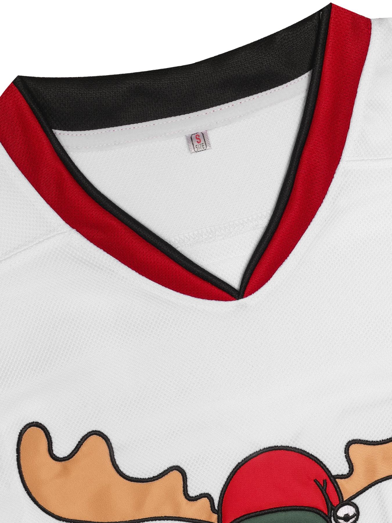 Griswold Moose Clark #00 Christmas Hockey Jersey – X-Mas Vacation Stitched Letters & Numbers, Fan Apparel, Breathable Polyester,Christmas gifts UglySweater