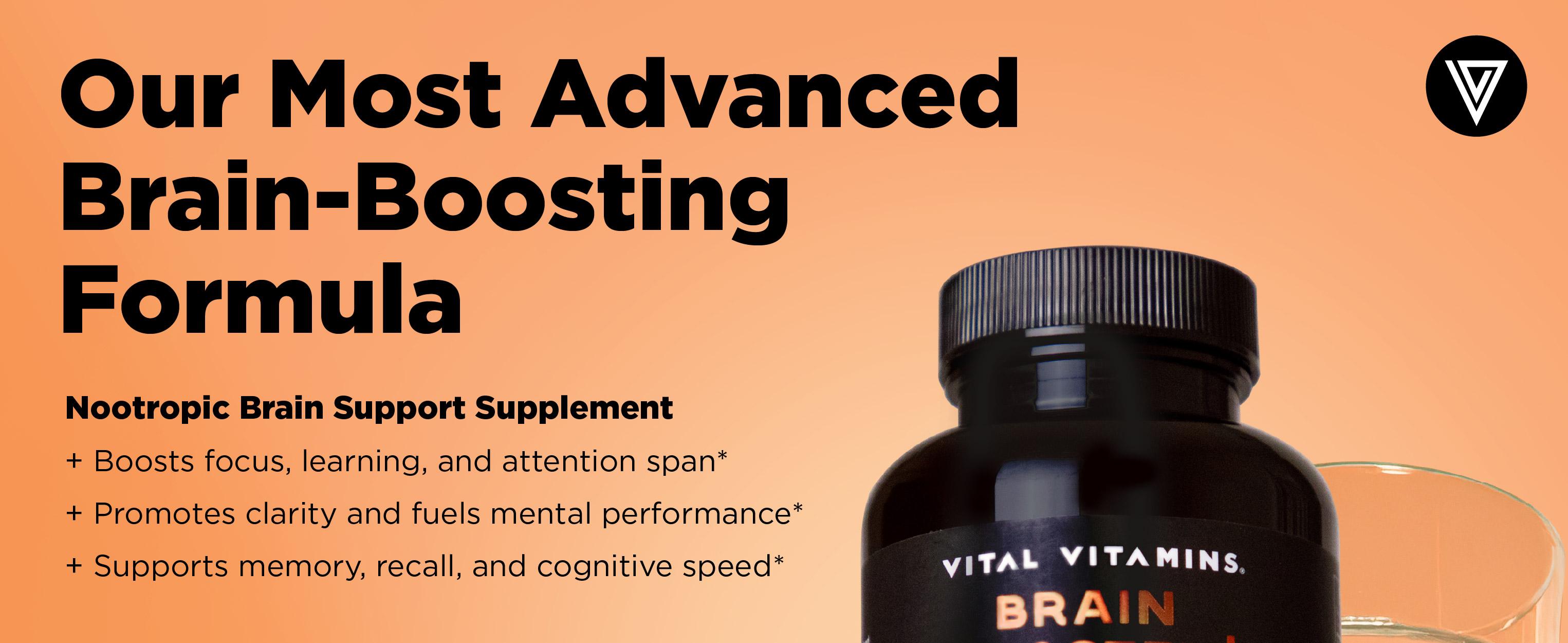 Brain Booster Plus | Memory, Focus & Clarity | Lion’s Mane Mushroom, Neuro Energy & Cognitive Support | 60 Capsules