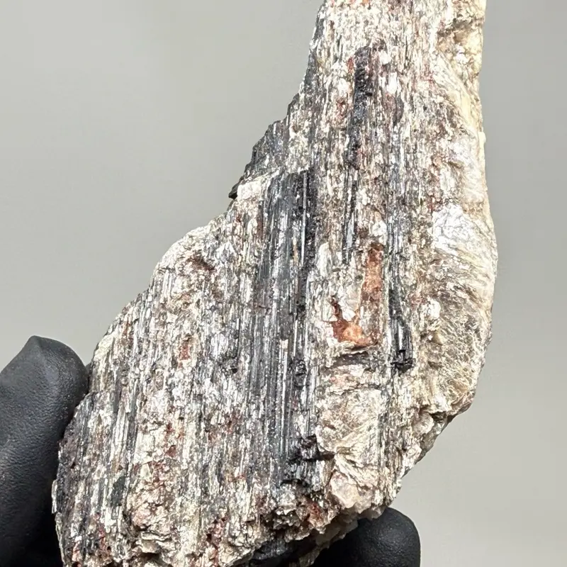 4.5” inch Black Tourmaline with Muscovite Specimen Natural Crystal Spiritual Protection Energy from Brazil