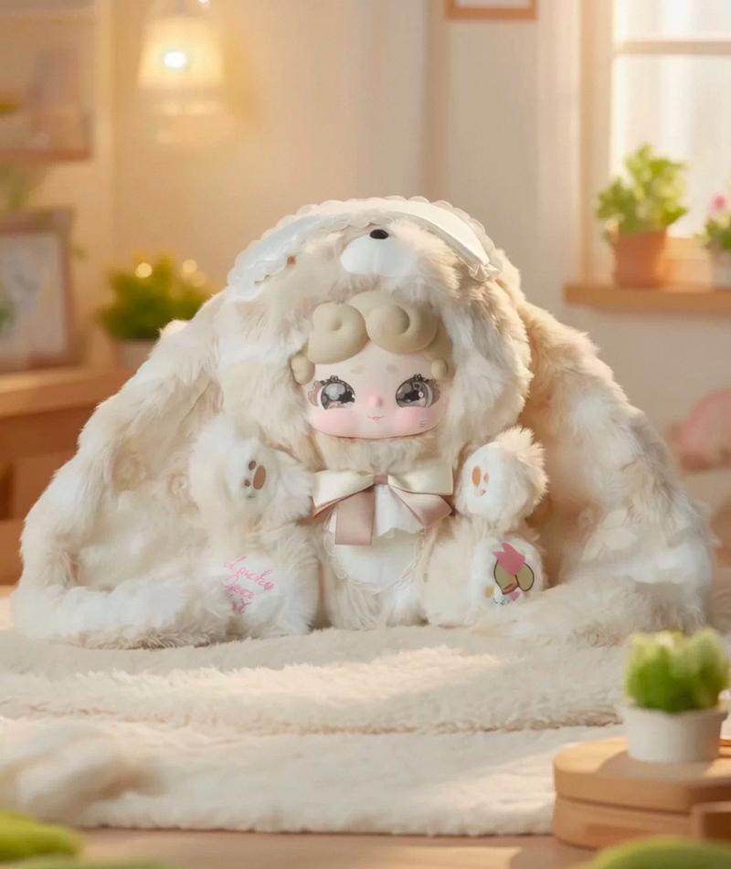 Lucky Deer Nai Good Night Sweet Tea Bunny 600% Plush Blind Box Figure - Cute Stuffed Doll Decoration! Soft Plush Material, Perfect as Desktop/Display Ornament
