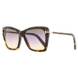 Tom Ford Butterfly Sunglasses TF849 Leah 55B Vintage Havana/Gold 64mm FT0849