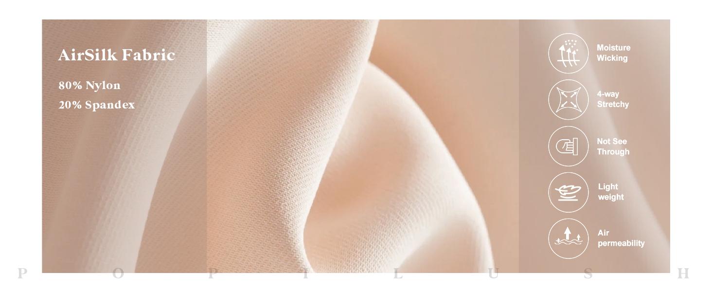 Popilush The Shapewear Bodysuit Seamless Square-Neck Long-Sleeve Bodysuits Comfortable Womenswear Outfit Fabric