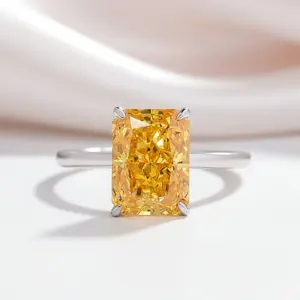 Gorgeous Radiant Cut Yellow Sapphire Engagement Ring