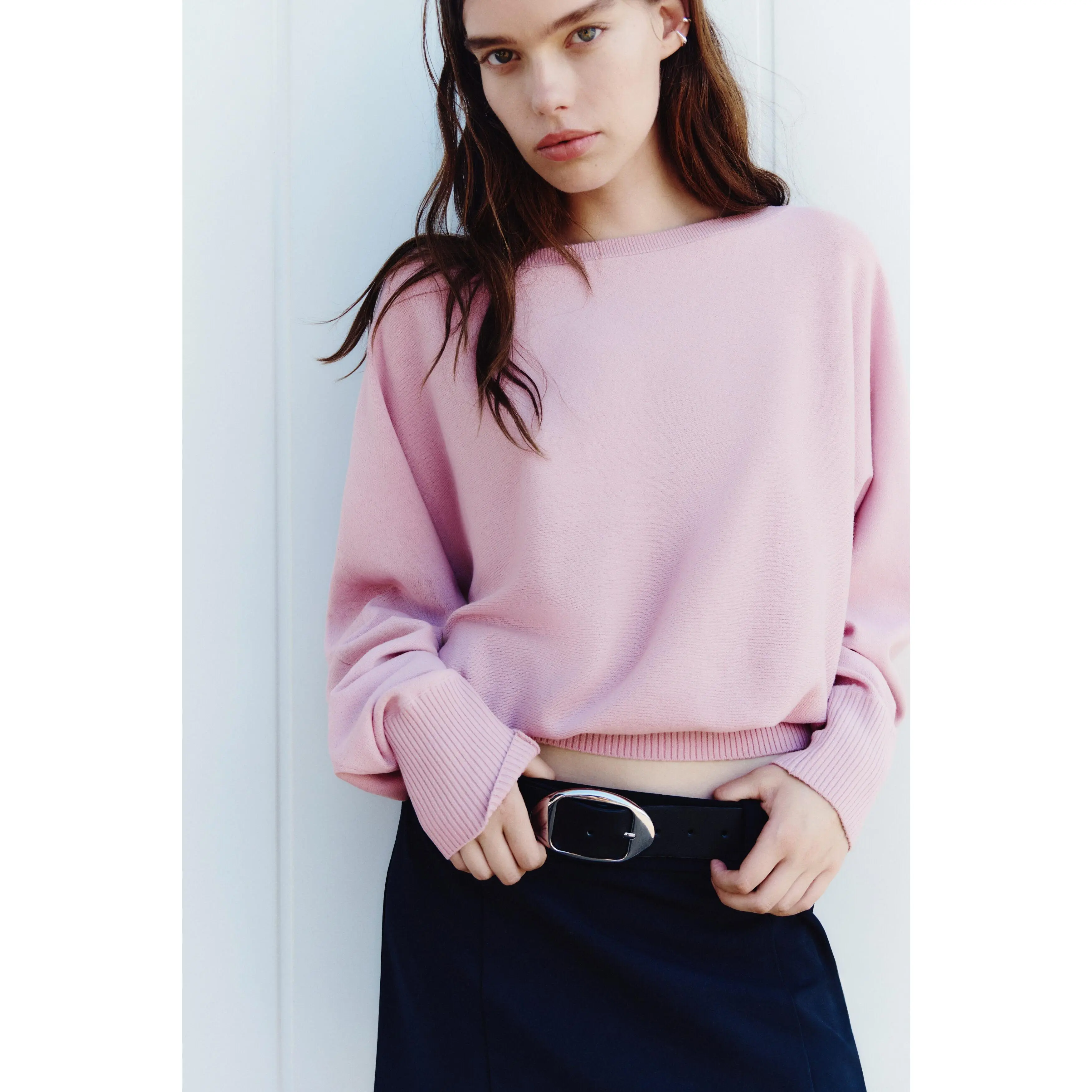 H&M Batwing-sleeved fine-knit jumper