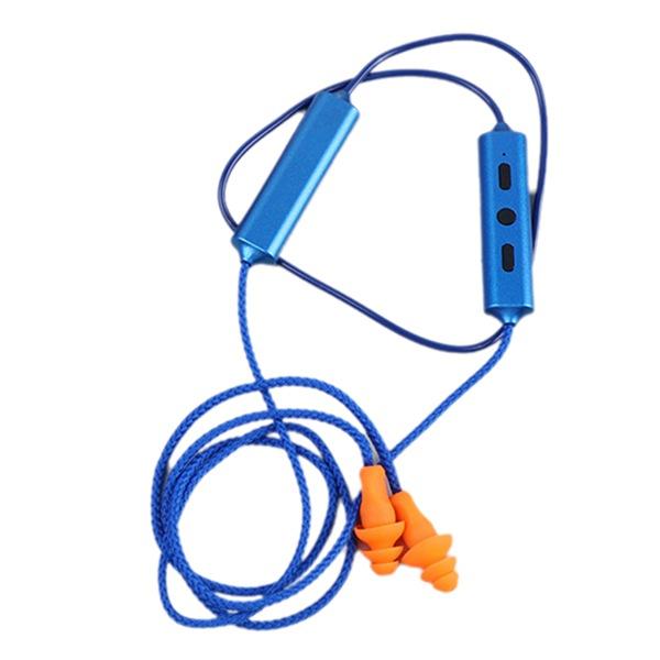 Ear Plugs Bluetooth Earphone for Work Noise Suppression Hearing Protection Construction Sites Noisy Places Audio Charging Silicone Shockproof Earbud Headset Orange Electronic Chargeable