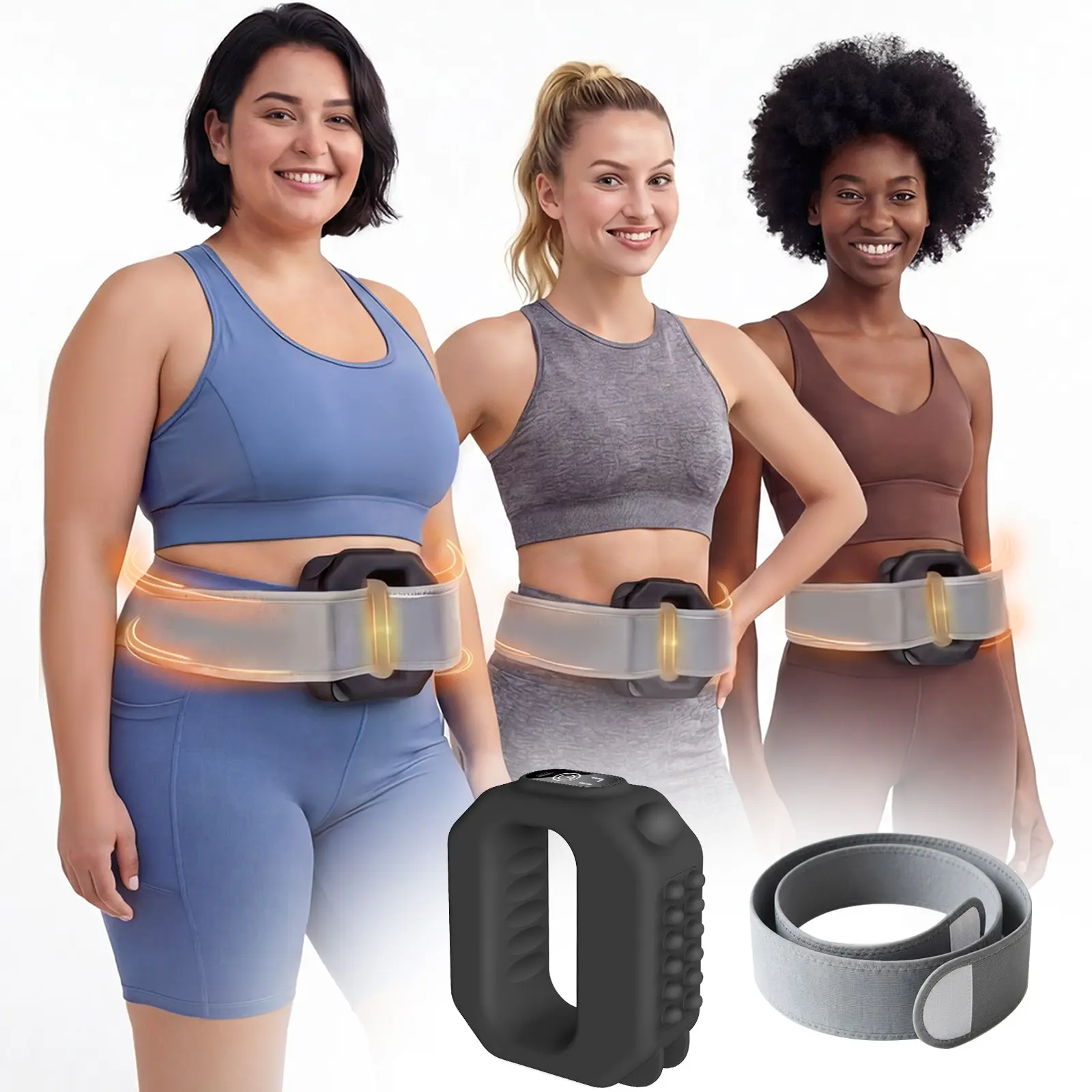 ADDWIN 2026 New Fascia Ring R10 Mini Muscle Recovery Fascia Device upgraded adjustable strap fits Up to 55in waist, Cordless Rechargeable, Designed for Waist & Back Muscle Recovery portable massager parents gift summervibes