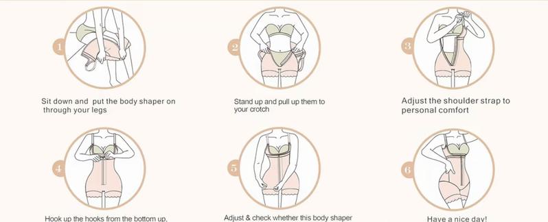 Fajas Colombianas Shapewear for Women Tummy Control Shapewear Butt Lifter Bodysuit