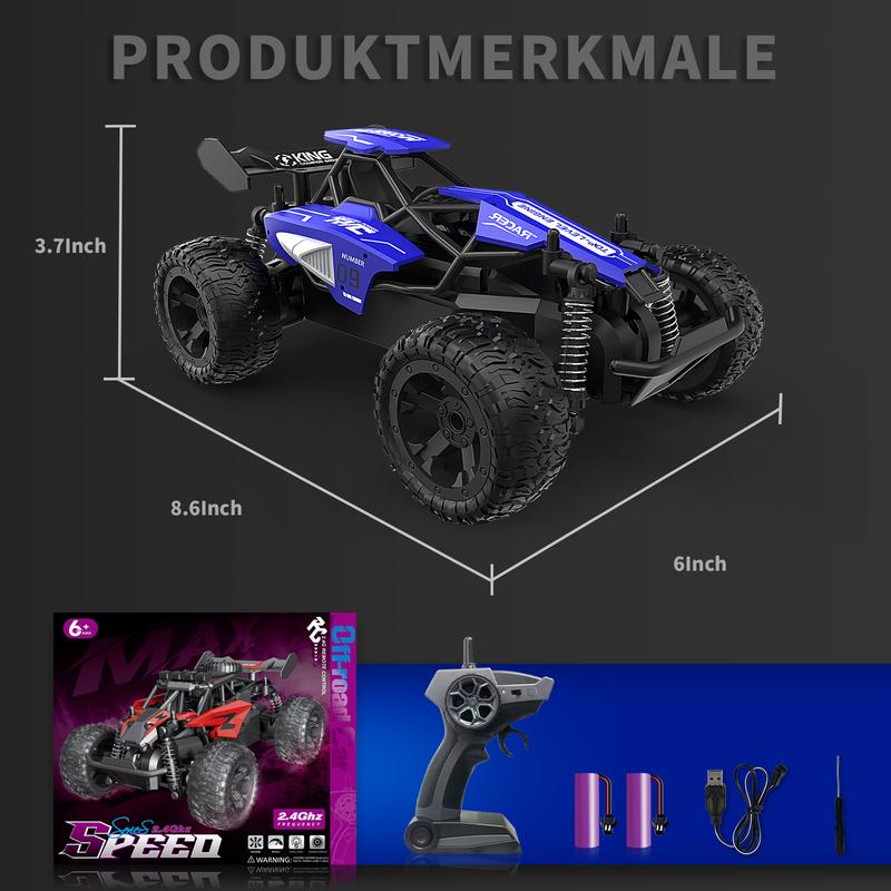CAROX Remote Control Car - 2.4GHz High Speed Off-Road 20KM/H RC Drift Cars Toys, 1:16 Monster RC Truck Off Road with Rechargeable Battery Gifts for Adults Boys 8-12 RC Car，ldeal Gift for Boys 6+，for Christmas and New Year
