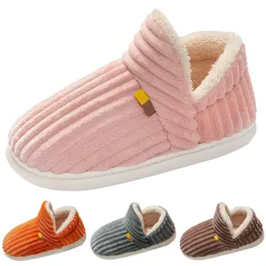 Women Men Pluffy Slippers Winter Warm Fuzzy Platform Plush Booties Memory Foam Closed Back Slip On House Shoes Indoor Bedroom Comfy Soft Non Slip Cozy Ankle Full Slippers