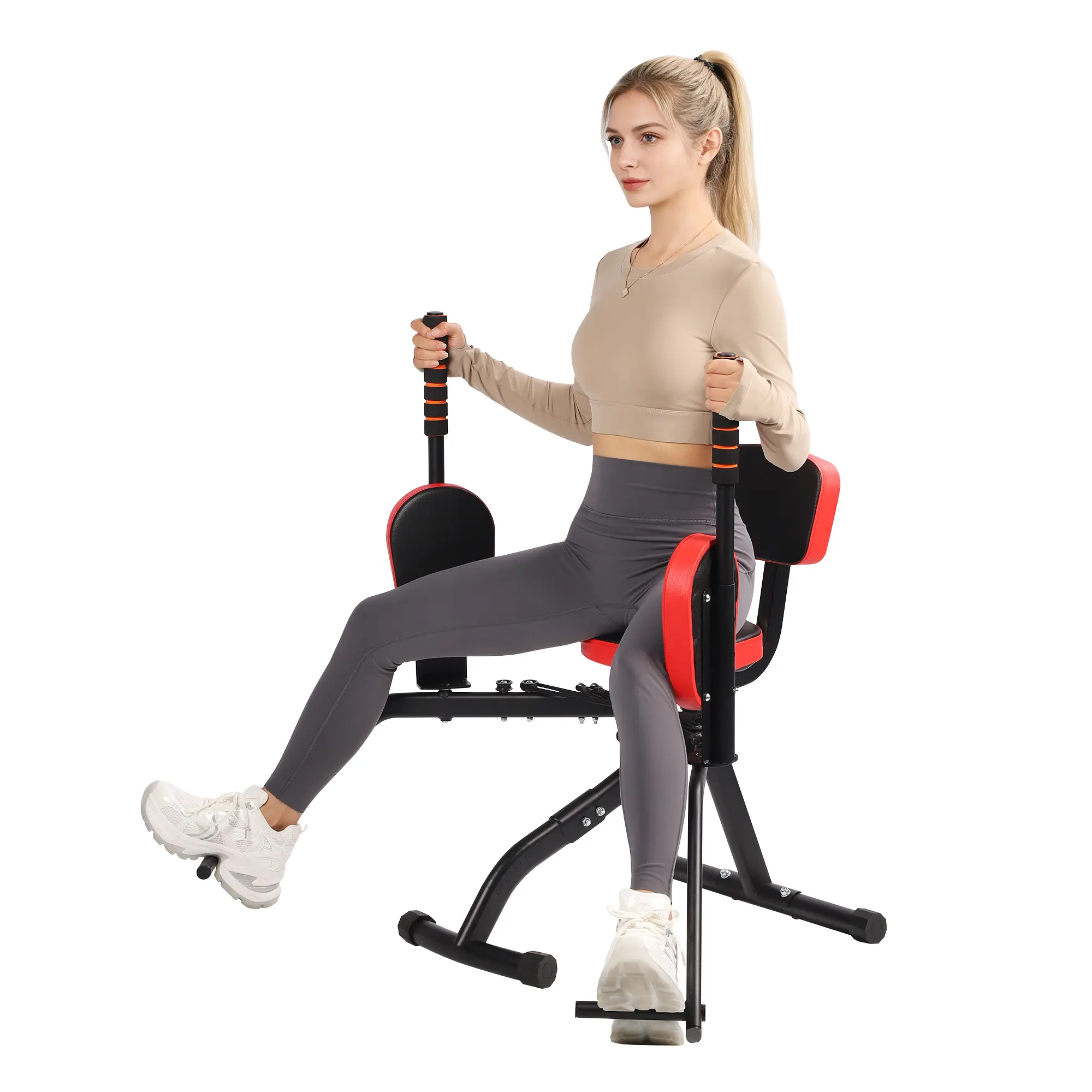 Hip Abductor Machine for Home Gym Glute Machine for Women Outer Thigh Train Leg Abductor Machine Glute & Thigh Exercise Equipment Adjustable Home Fitness Gear