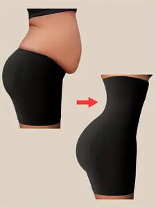 1pc Shaping high-waist briefs that smooth and contour your silhouette, offering firm support and comfort for a sleek, elegant look throughout the day designed for women from 1XL to 5XL