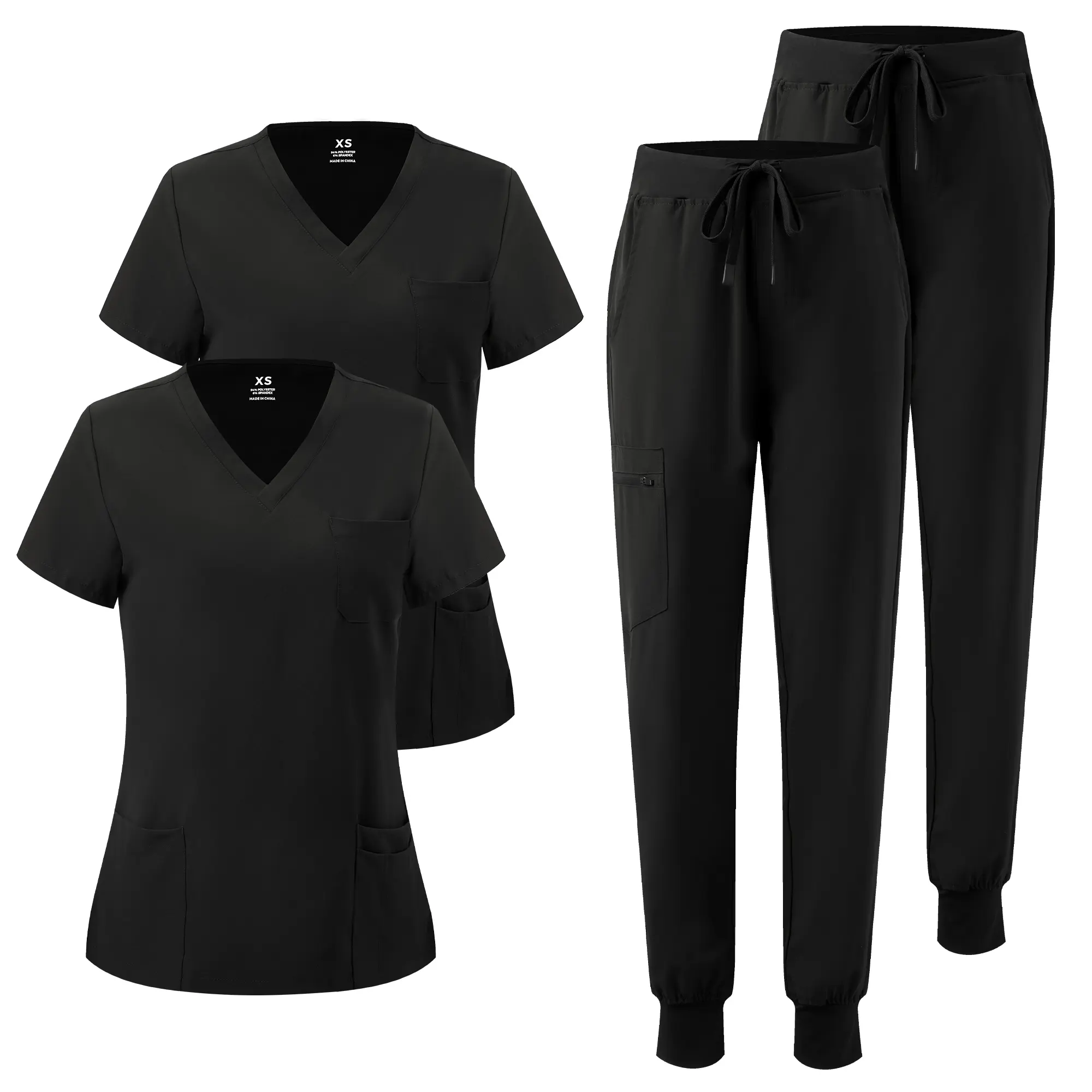 COZYFSCRUBS Luna Vital Set for Women 2-Piece Set - Stretch V-Neck Scrub Top & Jogger Pant with 8 Pockets COZYFIT #summervibes Workwear Uniforms Minimalist Clothes