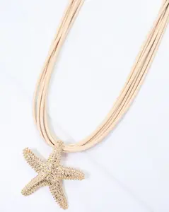 Lancaster Starfish Cord Necklace Natural