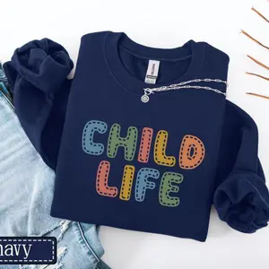 Child Life Sweatshirt • Pediatric Child Life Specialist Sweater • Hospital Child Life Gift • Colorful Stitch PEDS CCLS CLS Support Crewneck