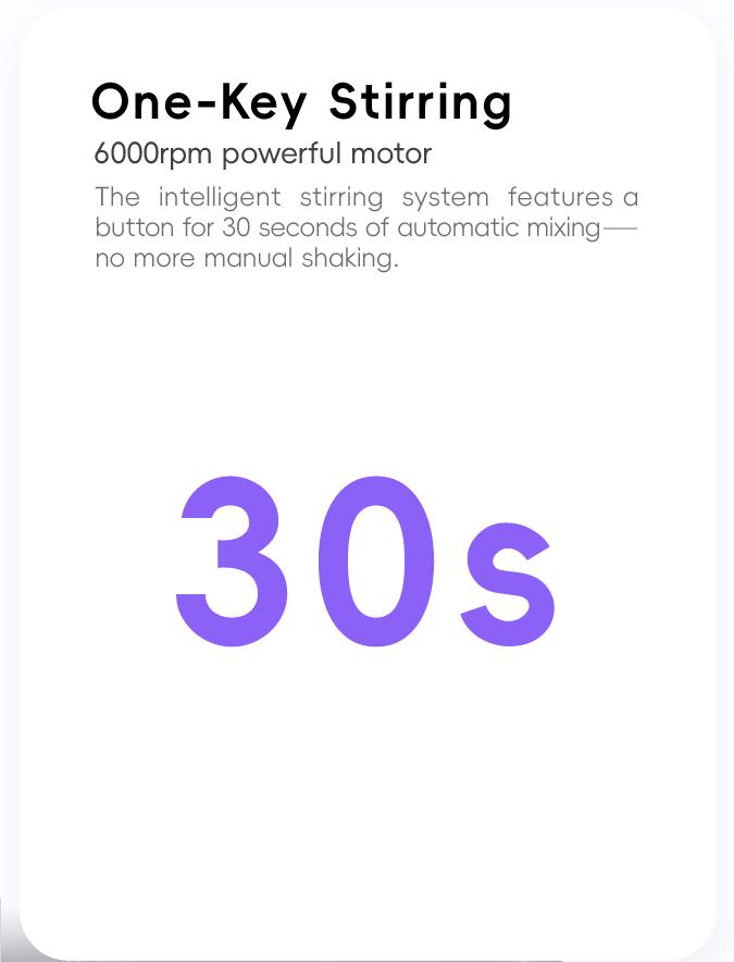 VOLTRX Electric Protein Shaker Bottle - Smart Blender Bottle, Leak-Proof Design, USB Rechargeable Mixer Cup for Shakes and Meal Replacements, BPA-Free Tritan, 24oz