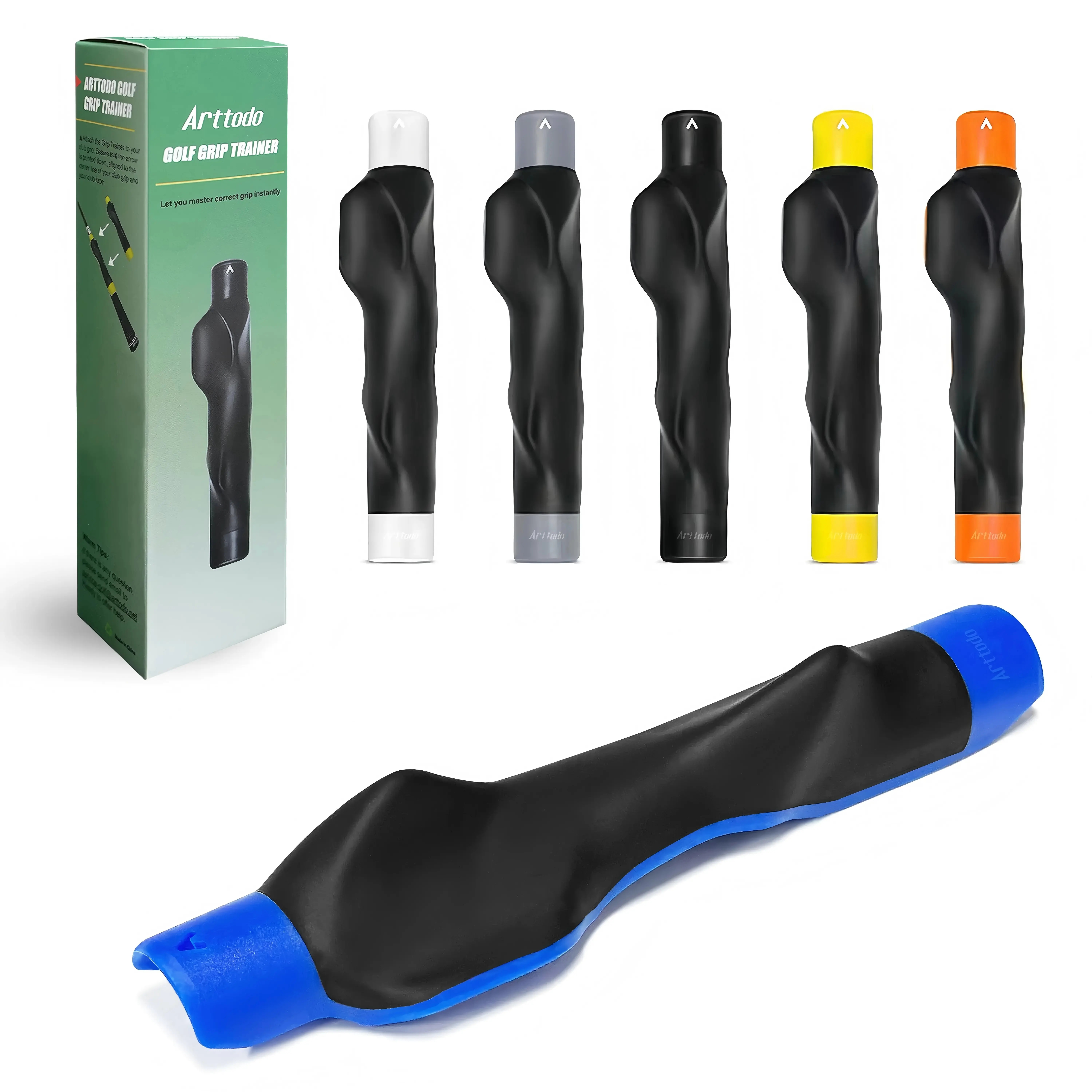 Golf Grip Trainer, Fix Swing Grip, Right Handed or Left Handed Golf Grip Training Aids, Fix Hand Position & Grasp, Master Correct Grip Posture