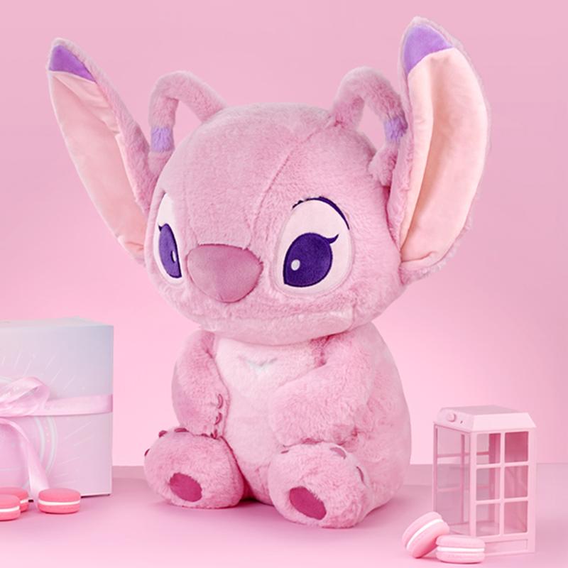 Disney Angel Soft Plush Toy Stitch & Angel Plush Dolls for Kids Adults Fans,23.62"Large-Size, Cuddly Character with Fuzzy Texture and Embroidered Details, Flexible Floppy Ears, Disney Plushy Suitable for All Ages, Cuddly Collectibles,Holiday Gift(1pc)